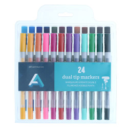 Art Alternatives Dual Tip Marker Set, Twin Tip, Assorted Colors