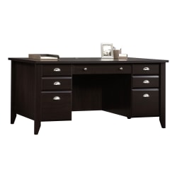 Sauder® Shoal Creek 66"W Executive Computer Desk, Jamocha Wood