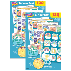 TREND Mixed Stickers Variety Pack, Be Your Best, 120 Per Pack, Set Of 2 Packs