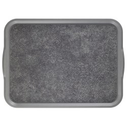 Cambro Non-Skid Versa Camtray With Handles, 14"W, Pearl Gray/Titan, Pack Of 12 Trays