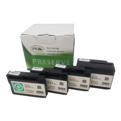 IPW Preserve Remanufactured Black And Cyan, Magenta, Yellow High-Yield Ink Cartridge Replacement For HP 932XL, 933XL, Pack Of 4, 140-932-ODP