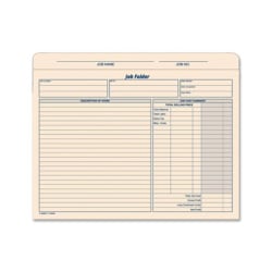 TOPS Letter File Jacket - 8 1/2" x 11" - Manila - Preprinted - 20 / Pack