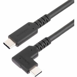 StarTech.com 1.6ft (50cm) Rugged Right Angle USB-C Cable, USB 3.2 Gen 2 (10 Gbps) - RUSB31CC50CMBR