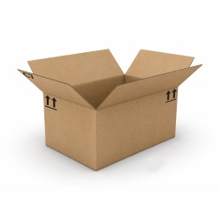 Standard-Duty Single Wall Corrugated Boxes, 24" x 16" x 11-1/2", Kraft, Total Qty 300