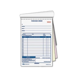 Tops Purchase Order Book, Carbonless, 3 Parts, 5-1/2"x7-7/8"