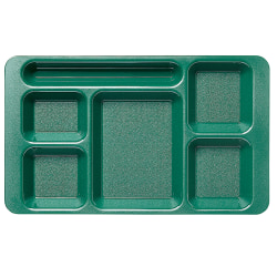 Cambro Camwear® 5-Compartment Trays, 15"W, Sherwood Green, Pack Of 24 Trays