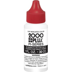 Pre-inked Stamp Re-Inking Fluid, 30 CC., Red