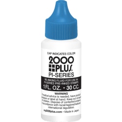 Pre-inked Stamp Re-Inking Fluid, 30 CC., Blue