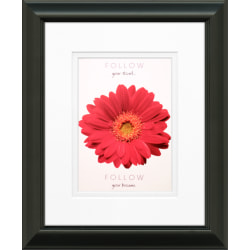 Timeless Frames Supreme & Addison Framed Floral Artwork, 8" x 10", Black, Pink Daisy