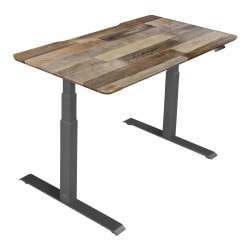 Vari Electric Standing Desk, 60", Reclaimed Wood