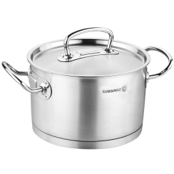 Korkmaz Proline Professional Series Stainless Steel Casserole With Lid, 2 Liter, Silver
