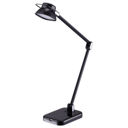 Black+Decker PureOptics™ Elate™ Dual-Arm LED Desk Task Lamp, Adjustable, 21"H, Black