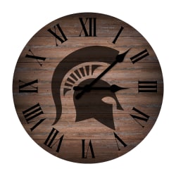 Imperial NCAA Rustic Wall Clock, 16", Michigan State University
