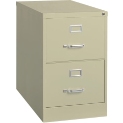 Lorell® Fortress 26-1/2"D Vertical 2-Drawer Legal-Size File Cabinet, Putty
