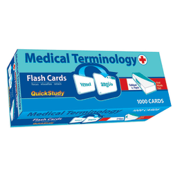 QuickStudy Flash Cards, 4" x 3-1/2", Medical Terminology, Pack Of 1,000 Cards