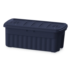 Rubbermaid® Roughneck™ Storage Box, 50 gal, 21.2" x 43" x 17.88", Dark Indigo Metallic
