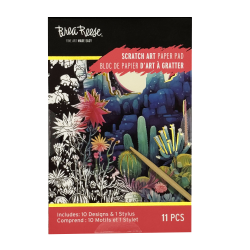 Brea Reese Mini Scratch Art Pad Set, Cacti, 3-1/2" x 5-1/2", Total Qty 1