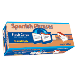 QuickStudy Flash Cards, 4" x 3-1/2", Spanish Phrases, Pack Of 1,000 Cards