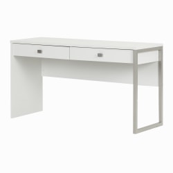 South Shore Interface 53"W Computer Desk With 2 Drawers, Pure White