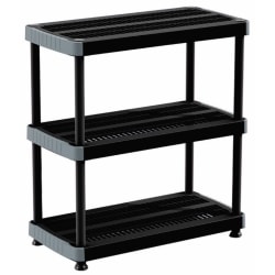 Rimax Heavy Duty Resin Shelving, 3-Tier, Black