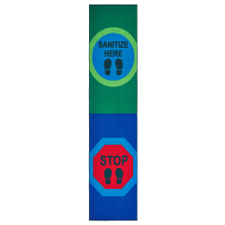Carpets for Kids® KID$Value Rugs™ Sanitize Here Activity Runner Rug, 3' x 12' , Blue