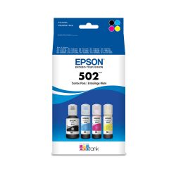 Epson 502 Black; Cyan; Magenta; Yellow High-Yield Ink Bottles, Pack Of 4