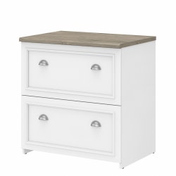 Bush Furniture Fairview 21"D Lateral 2-Drawer File Cabinet, Shiplap Gray/Pure White, Delivery