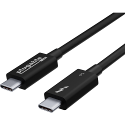 Plugable Thunderbolt 3 Cable 40Gbps Supports 100W (20V, 5A) Charging - 2.6ft / 0.8m USB C Compatible [Thunderbolt 3 Certified], Driverless