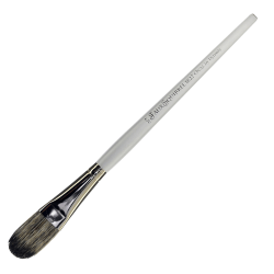 Dynasty Faux Squirrel Paint Brush, 3/4", Oval Bristle, Squirrel Hair, Silver