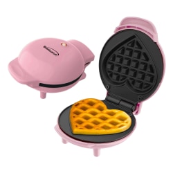 Brentwood® 4-In. 400-Watt Nonstick Mini-Heart-Shaped Waffle Maker, Pink