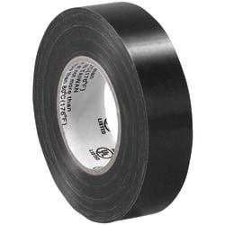 Tape Logic® 6180 Electrical Tape, 1.25" Core, 0.75" x 60', Black, Case Of 200