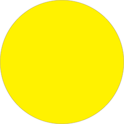 Tape Logic® Removable Inventory Labels, DL1390FY, Round, 2", Fluorescent Yellow, Roll Of 500