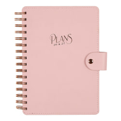 Citrine 12-Month Monthly/Weekly Small Customizable Twin Loop Planner, 5-3/4" x 8", Blush, July 2026-June 2027, Total Qty 1