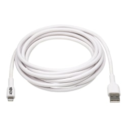 Tripp Lite Safe-IT M100AB-03M-WH Sync/Charge Lightning/USB Antimicrobial Data Transfer Cable - White