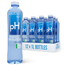 Perfect Hydration 9.5+ pH Alkaline Drinking Water, 1 Liter, Pack Of 12 Bottles
