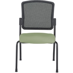 WorkPro® Spectrum Series Mesh/Vinyl Stacking Guest Chair with Antimicrobial Protection, Armless, Olive, Set Of 2 Chairs, BIFMA Compliant