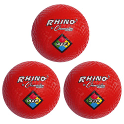Champion Sports Playground Balls, 8-1/2", Red, Pack Of 3 Balls