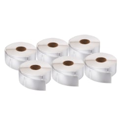 DYMO® Return Address Labels For LabelWriter® Label Printers, 3/4" x 2", White, 500 Labels Per Roll, Pack Of 6 Rolls