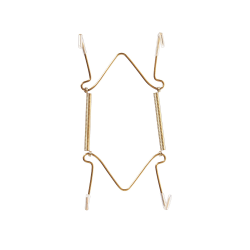 Better Houseware Plate & Tray Hanger, 1-1/2"H x 5"W x 8-3/4"D, Brass