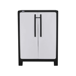 Inval® MQ Eclypse Eco Collection Medium 29"W Multipurpose Storage Cabinet, Black/Gray