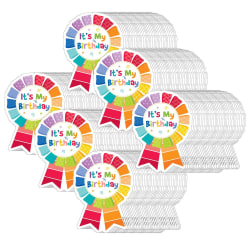 Creative Teaching Press Painted Palette Happy Birthday Badge, 36 Per Pack, Set Of 6 Packs