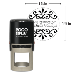 Custom 2000Plus PrintPro R50 Self-Inking Stamp, 1-7/8" Diameter, Round/Circle