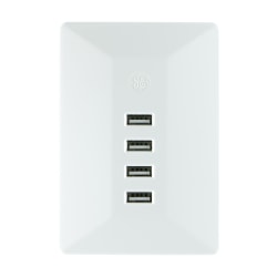 GE UltraPro USB Wall Charger, White, 31712