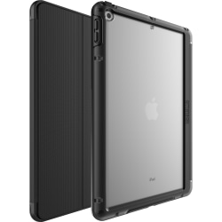 OtterBox Symmetry Carrying Case (Folio) Apple iPad (9th Generation), iPad (8th Generation), iPad (7th Generation) Tablet, Apple Pencil - Black - Skid Resistant Feet - Polycarbonate, Synthetic Rubber Body - MicroFiber Interior Material