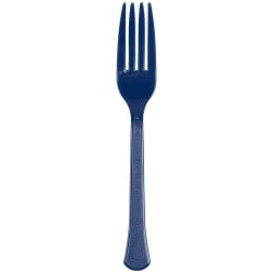 JAM PAPER Premium Utensils Party Pack, Plastic Forks, Navy Blue, 48 Disposable Forks/Pack