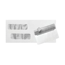 LUX #10 Invoice Envelopes, Double-Window, Peel & Press Closure, White, Pack Of 1,000