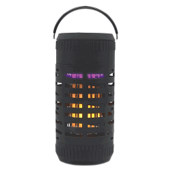 PIC® Flickering Flame Solar Portable Insect Killer Lantern, Black