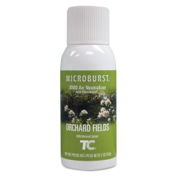 Rubbermaid® Commercial TC Microburst 3000 Refill, Orchard Fields, 2 oz Aerosol Spray, 12/Carton