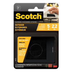 Scotch™ Extreme Fasteners, 1" x 4", Black, Set Of 2 Strips