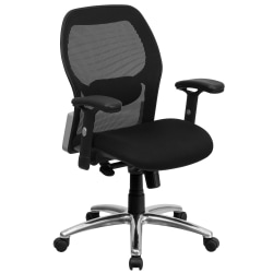 Flash Furniture Ergonomic Super Mesh Mid-Back Executive Office Chair, Black, LFW42